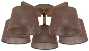 Brilagi - Lustră de tavan aplicată LATTE SABIA 5xE27/15W/230V pin/maro