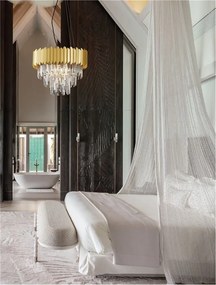 Lustra suspendata design elegant MAGNOLIA aurie