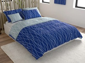 Lenjerie de pat din microfibra LIORA albastru Dimensiune lenjerie de pat: 2 buc 70 x 90 cm | 200 x 220 cm