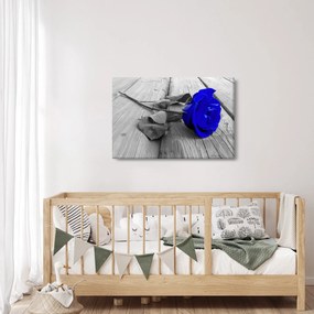 Tablou - Trandafir albastru (90x60 cm)