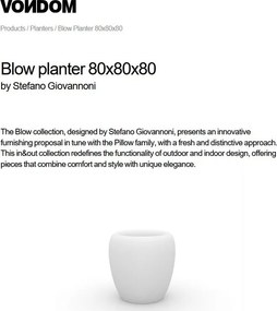 Ghiveci plante, flori design decorativ modern pentru amenajari interioare si exterioare, BLOW PLANTER 55019R Vondom