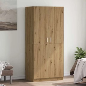 vidaXL Șifonier, stejar artizanal, 90x52x200 cm, lemn prelucrat