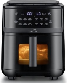 Friteuza cu aer cald si abur Caso AirFry & Steam 700, 1700 W, 7 l, 10 programe, 60-200°C, Timer, Fereastra, Alarma, Negru