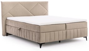 Pat Boxspring Wasil 160x200 cu spațiu de depozitare - catifea bej Element 6