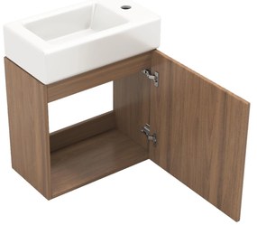 Mobilă de baie cu lavoar și dulap sub lavoar, Culoare naturală | Aosom Romania