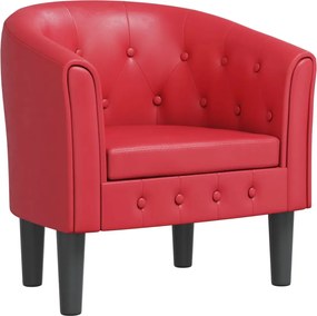 vidaXL Fotoliu tip cuvă, roșu, piele ecologică