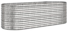 Jardiniera argintiu 224x80x68 cm otel vopsit electrostatic 1, Argintiu, 224 x 80 x 68 cm