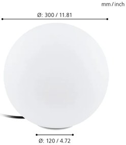 Eglo 98105 - Lampă LED RGBW exterior MONTEROLO-C 1x9W/230V IP65 Ø300