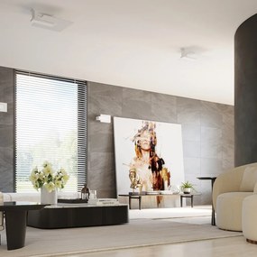 Plafonieră albă cu abajur din sticlă 40x47.5 cm Parola – Sollux