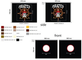 PINO PAT SEMI-INALT + slide și cortină Pirate.