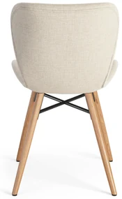 MAZZONI EXPORT ALTEA Bej (material Rio 40)/picioare stejar natural - SCAUN MODERN PENTRU LIVING/SUFRAGERIE/BUCĂTĂRIE/BIROU