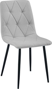 Gri deschis scaun bucatarie LIBRA cu picioare negre