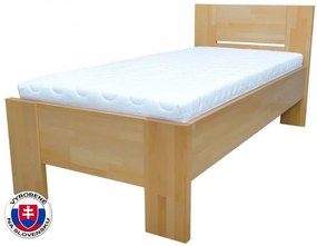 Pat de o persoană 220x90 cm Nicky tăblie plină (masiv). 745692