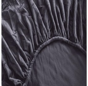 Cearsaf din microplus SOFT 160x200 cm gri antracit