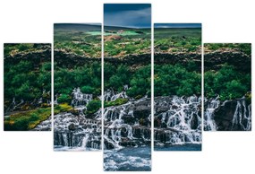 Tablou cu cascade în natură (150x105 cm)