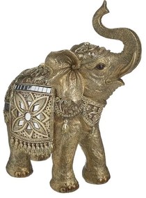 Elefant decor din rasina Antique Gold 19 cm x 24 cm