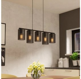 Lustră pe cablu Eglo 901163 COLOMERA 5xE27/40W/230V gri