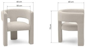 Fotoliu design alb cenusiu ALPAH LOOP