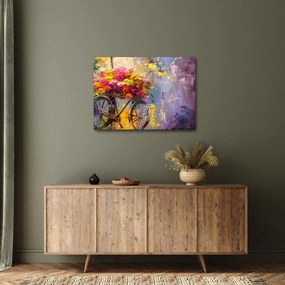 Tablou - Roată cu flori (70x50 cm)