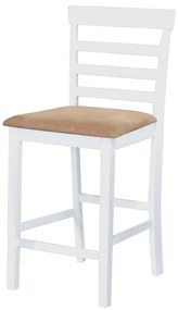 Set mobilier de bar din lemn, masa si 4 scaune, alb Alb, 5