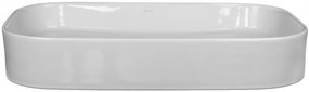 Lavoar pe blat Fluminia, Capri, 65 cm, dreptunghiular, alb