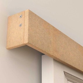 HOMCOM sina cu set de accesorii pentru usi glisante din lemn rustic | Aosom Romania