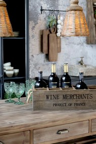 Cutie cu 10 compartimente din lemn de pin, "Wine Merchants"
