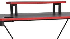 Masa PC Dagobert, neagra/rosu