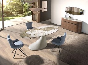 Oglinda de perete cu rama din lemn furniruit Organic walnut