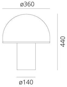 Lampă de masă Artemide A006300 ONFALE 1xE14/5W/230V + 1xE27/13W alb