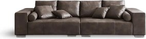 Canapea extensibilă dumonde cu ladă de depozitare si sezut confortabil din spuma high-density, Marbela Tobago Brown XXL 295x100 cm