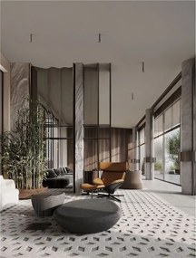 Spot aplicat LED design tehnic LUISA nickel negru, H-20cm