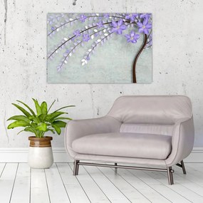 Tablou - ploaie violetă (90x60 cm)