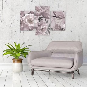 Tablou - Vintage bujorii (90x60 cm)