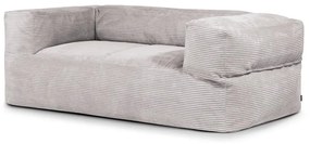 Fotoliu bean bag gri deschis cu tapițerie din catifea reiată Sofa MooG – SLOWDOWN
