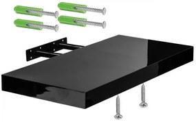 Raft de perete stilist Volato, 80 cm, lemn închis la culoare