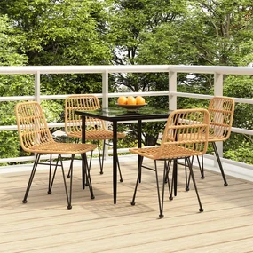 3157874 vidaXL Set mobilier de grădină, 5 piese, poliratan