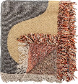 Pătură maro din bumbac reciclat 130x160 cm Arni – Bloomingville