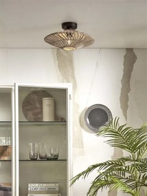 Plafoniera eco din ratan Zanzibar flat 40cm S, white