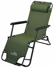 Cattara 13516 Șezlong pliabil Comfort , verde, 155x 61 cm