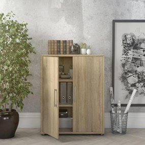 Dulap Modulo 89 x 40 x 113 cm, uși din lemn, stejar sonoma