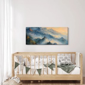 Tablou - Peisaj montan pictat (120x50 cm)