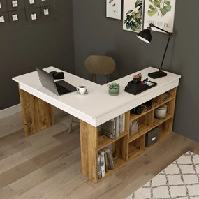 Birou CT5 Atlantic Pine / Alb