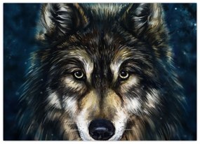 Tablou pe sticlă - Wolf (70x50 cm)