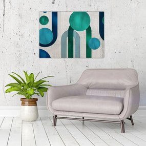 Tablou - Linii și forme circulare (70x50 cm)