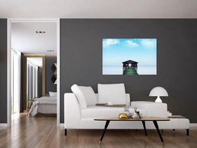 Tablou cu casă pe mare (90x60 cm)