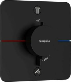 Baterie dus termostatata incastrata negru mat Hansgrohe ShowerSelect Comfort Q  2 functii EN1717