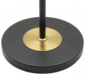 Lampadar negru / auriu din metal si textil, soclu E27, max 40W, Ø 35 cm, Levels Mauro Ferreti