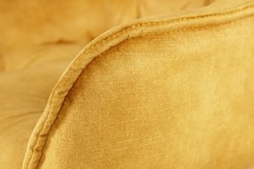 Set 2 scaune de bar Milano catifea galben mustar