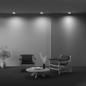 Mini Plafoniera LED design tehnic Zoom D-12cm 3000K alb